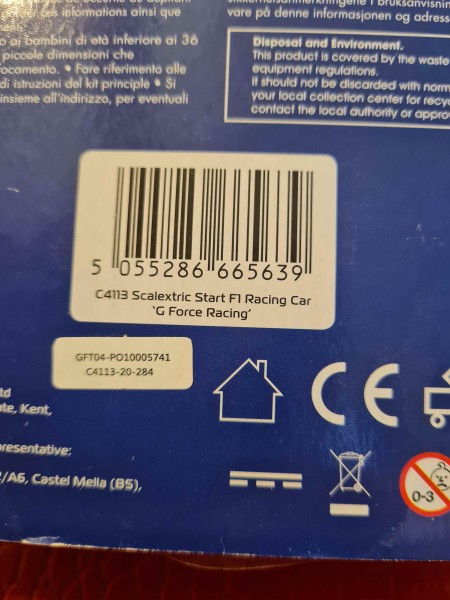 STAR F1 RACING CAR G FORCE RACING SCALEXTRIC REF C4113