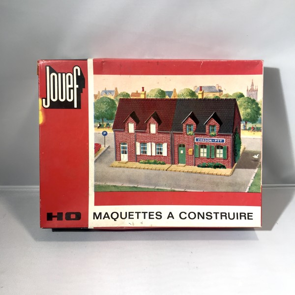 Bloc 2 immeubles brique - Maquette - JOUEF