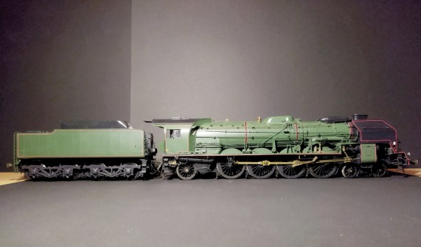 Locomotive 241 P à vapeur SNCF en laiton  echelle O