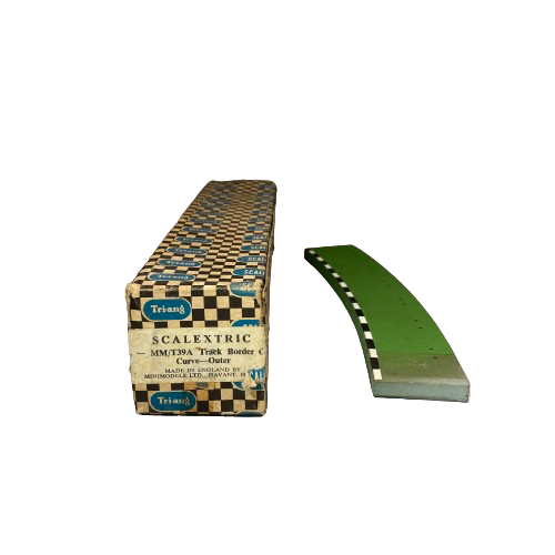 6 bordures vertes courbes extérieures SCALEXTRIC T39A