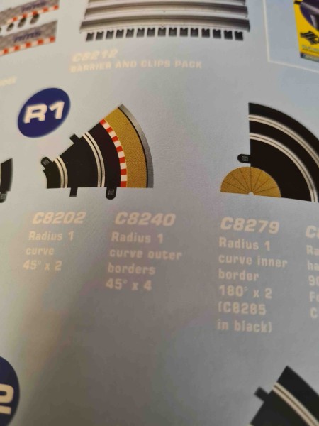 RADIUS 1 CURVE OUTER BORDERS 45 C8240 SANS BOITE SCALEXTRIC 