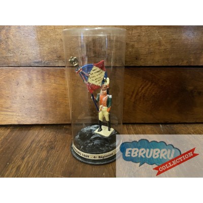  MDM EMPIRE 40MM DRAGONS 1809 4°REGIMENT CIE DE RANG DRAPEAU