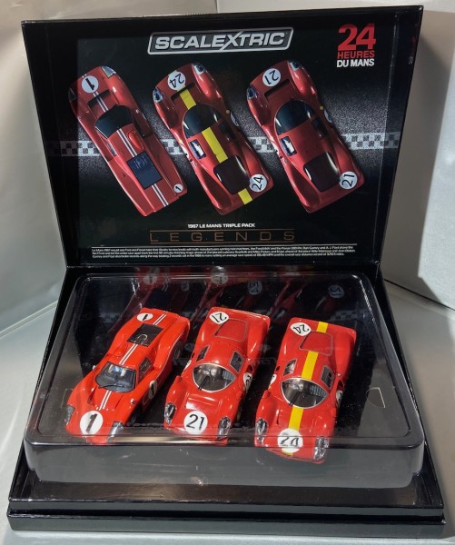 LE MANS TRIPLE PACK 1967 LES 24 HEURES SCALEXTRIC REF C3892A