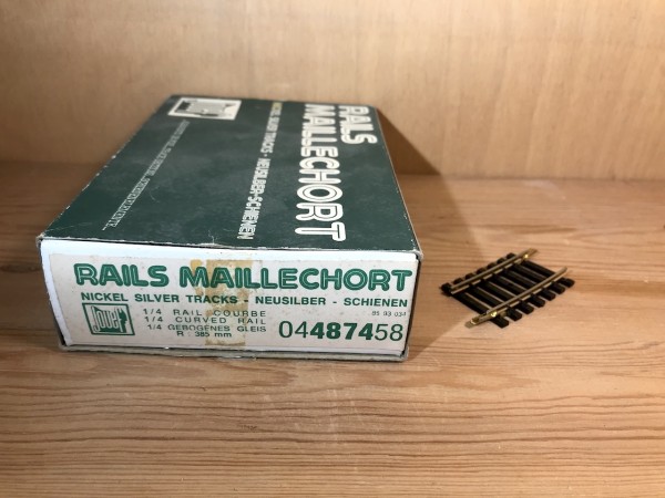 1/4 Rail courbe JOUEF Maillechort 4874