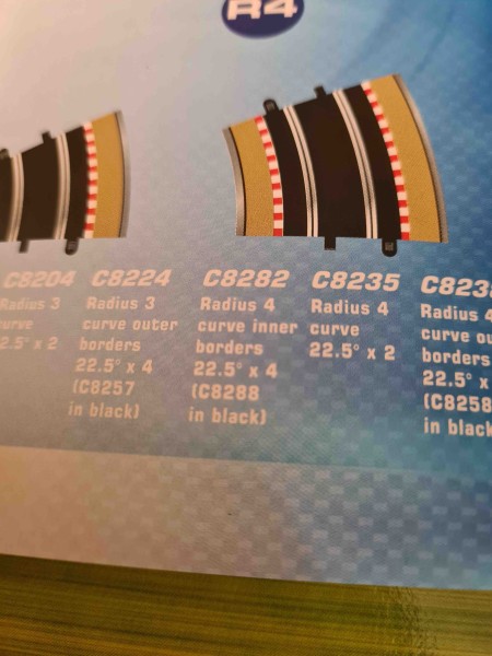 RADIUS 4 CURVE INNER BORDERS 22,5 C8282 SANS BOITE SCALEXTRIC 
