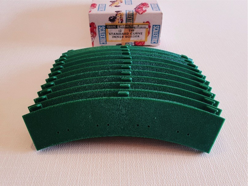 12 bordures virage R2 intérieur T48 12 STANDARD CURVE INNER BORDER  SCALEXTRIC