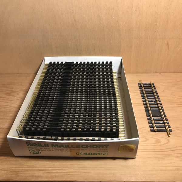 Rail droit 1 coupure Maillechort JOUEF 4851