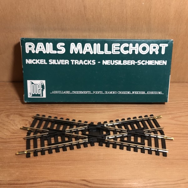 Croisement Rails Maillechort 22°30 JOUEF 4849