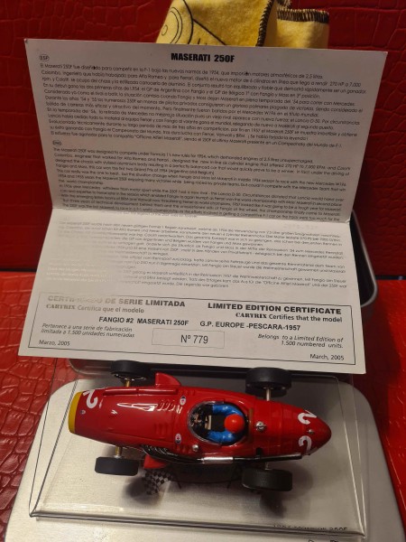 MASERATI 250 F GP EUROPE PESCARA 1957 FANGIO N2 CARTRIX REF 0921 