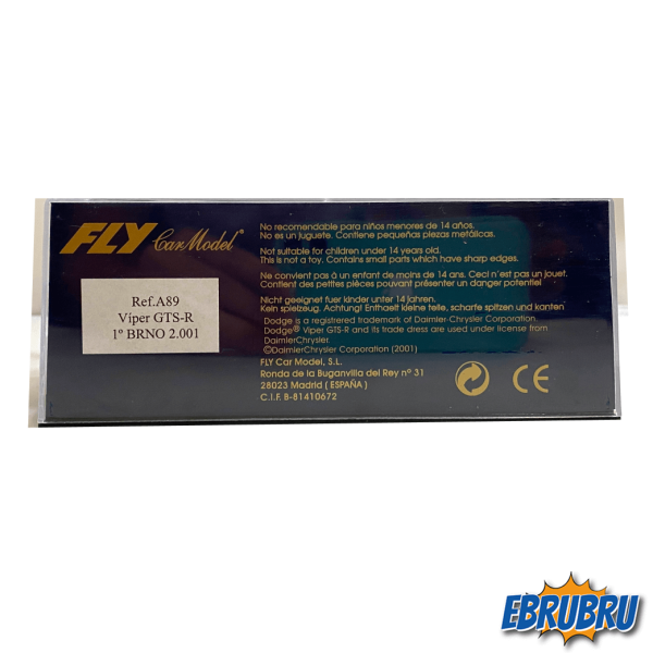 Dodge Viper GTS R 1° Brno FIA GT 2001 FLY A89