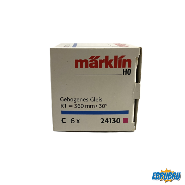 6 rails courbes R1 30° MARKLIN 24130