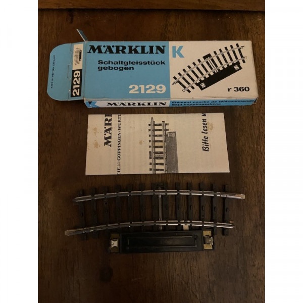 SCHALTGLEISSTUCK GEBOGEN MARKLIN  RÉF 2129