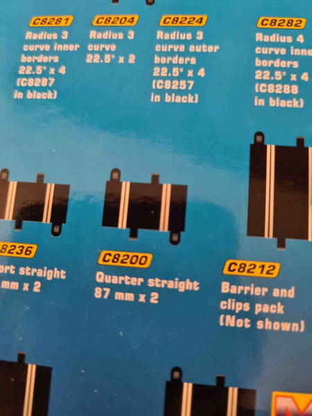 QUARTER STRAIGHT 87MM C8200 SCALEXTRIC 