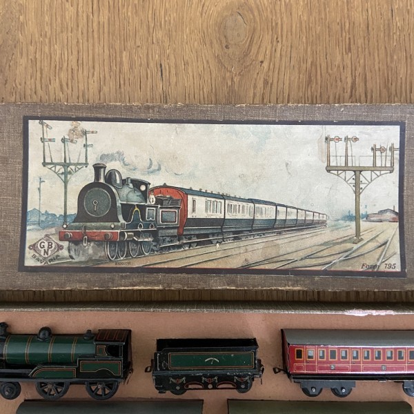 TRAIN VAPEUR GBN BAVARIA EN BOITE JOUET DE TABLE AVANT 1934 Réf Form 795