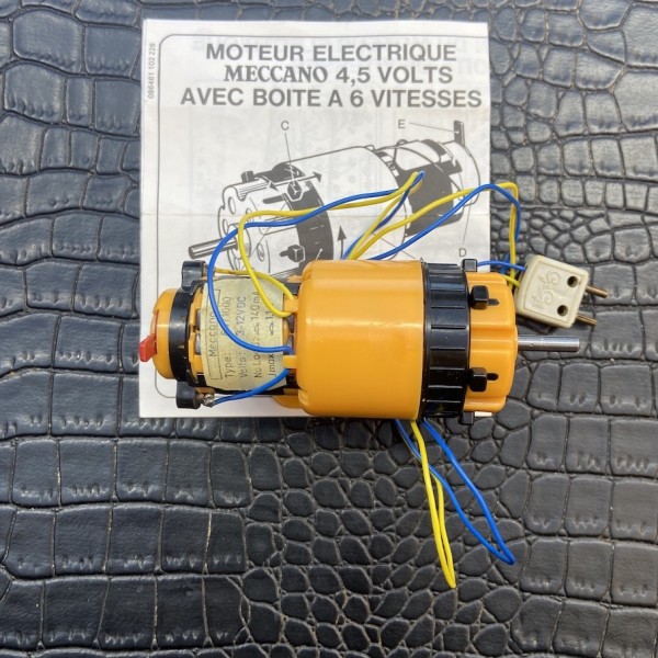 Moteur electrique Meccano avec boite à 6 vitesses réf 228