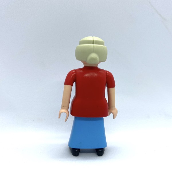 Fermière, cheveux gris, longue jupe bleue PLAYMOBIL 4492