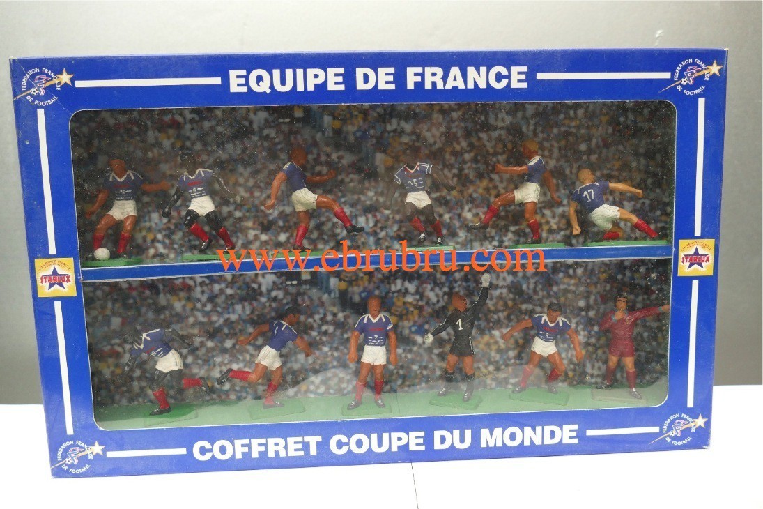 STARLUX COFFRET JOUEURS FOOTBALL EQUIPE DE FRANCE  dedicacé 1998