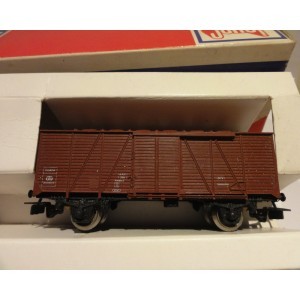  WAGON COUVERT BRUN 2 ESSIEUX SNCF HO  JOUEF EN BOITE D'ORIGINE REF 6836