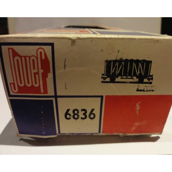  WAGON COUVERT BRUN 2 ESSIEUX SNCF HO  JOUEF EN BOITE D'ORIGINE REF 6836