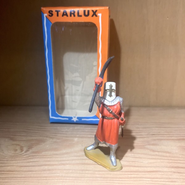 CHEVALIER PORTE ORIFLAMME  PIED BLANC STARLUX MOYEN ÂGE RÉF 6024