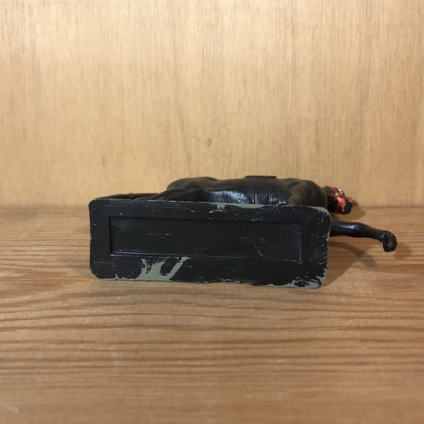 Cheval noir au trot Selle marron STARLUX