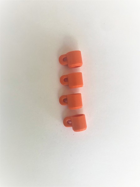Tasses orange avec anse Lot de 4 Playmobil