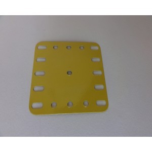 Plaque 60 x 60 mm plastique jaune  Meccano 