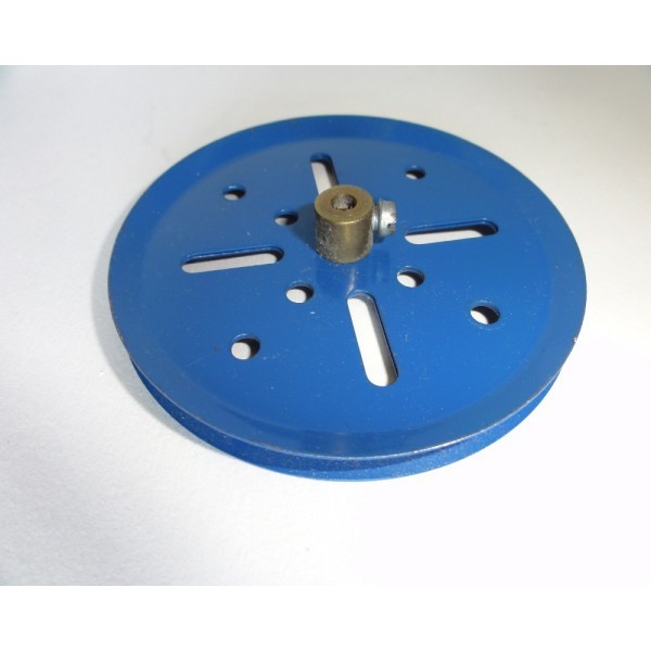 Poulie a moyeu ø 75 mm bleue  MECCANO