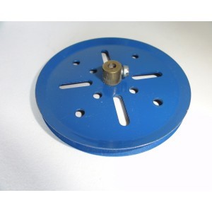 Poulie a moyeu ø 75 mm bleue  MECCANO