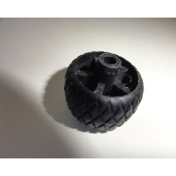 Roue ø 28 mm largeur 15,9 mm caoutchouc Meccano A887 