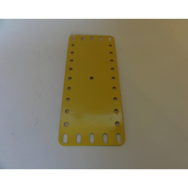 Plaque metal jaune 5 x 11 trous  MECCANO