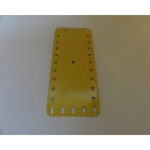 Plaque metal jaune 5 x 11 trous  MECCANO