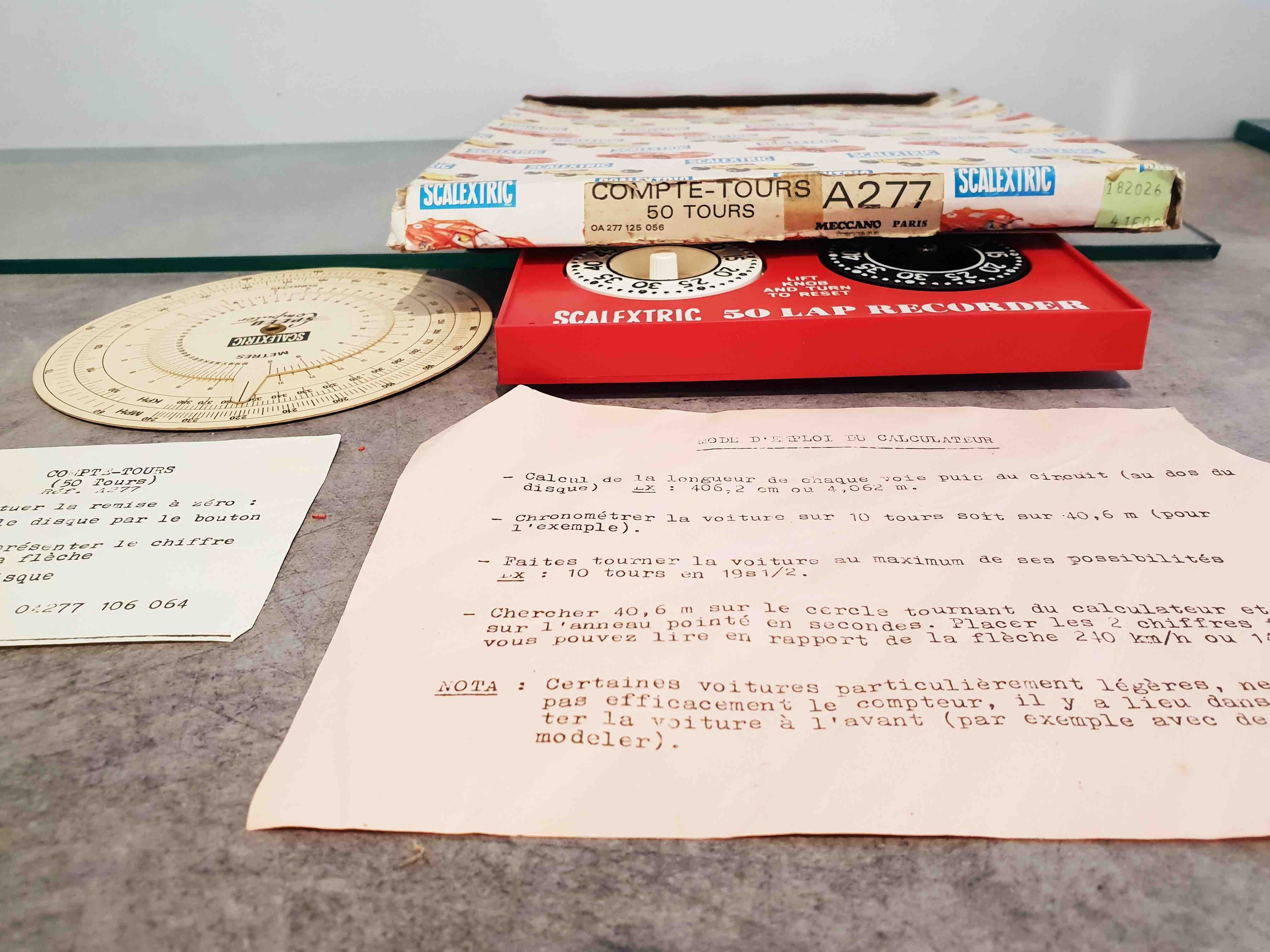 SCALEXTRIC A 277 COMPTE TOURS