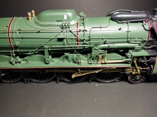 Locomotive 241 P à vapeur SNCF en laiton  echelle O