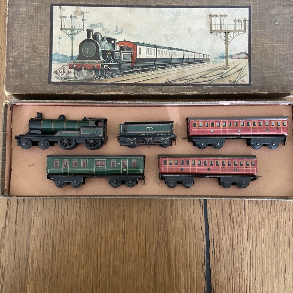 TRAIN VAPEUR GBN BAVARIA EN BOITE JOUET DE TABLE AVANT 1934 Réf Form 795