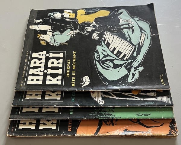 4 Hara-Kiri mensuel n°24, 25,26 et 27  années 1963