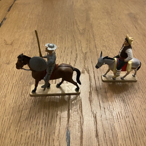 Don Quichotte de la manche et Sancho Pança Starlux série ORTF Rare