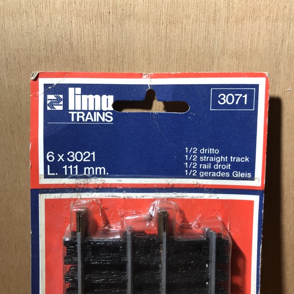 6  1/2 rails droits LIMA Réf 3071