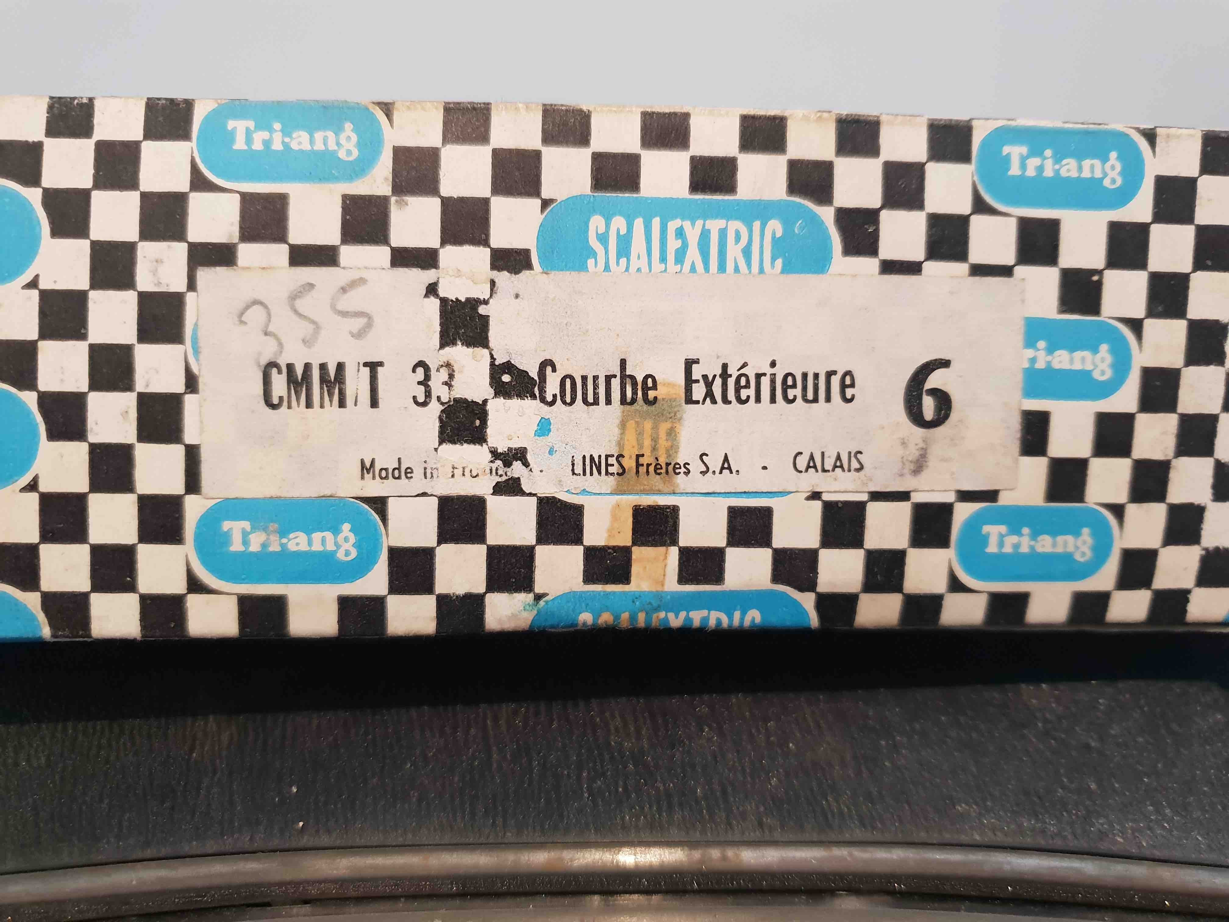 6 SCALEXTRIC T 33 COURBE EXTERIEURE