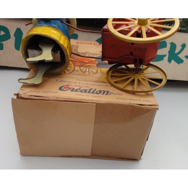 POUSSE POUSSE JOUET MECANIQUE CRÉATION PARIS  BOITE ET CLÉ