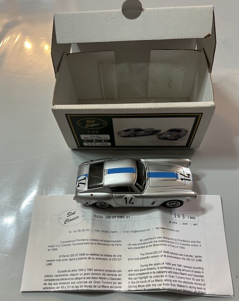 Ferrari 250 GT SWB 61 Slot Classic CJ-23 RTR
