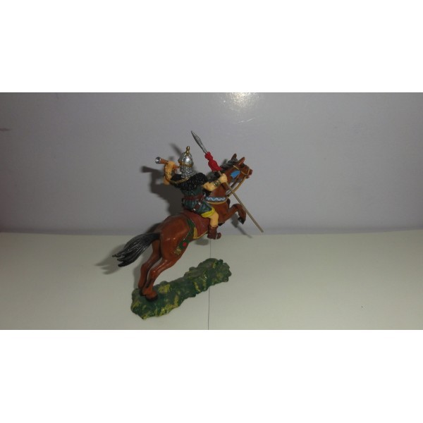 HUN BLEU AVEC LANCE  ET COR ELASTOLIN RÉF 8755 HUNNE BLAU