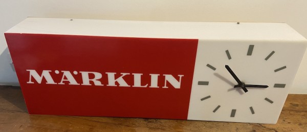 Enseigne murale éclairée avec pendule marklin Fabriqué par Busch années 60