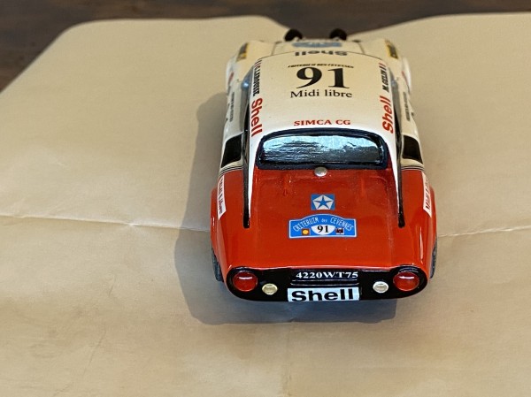 Simca CG MC Critérium des Cevennes 1970 slot résine