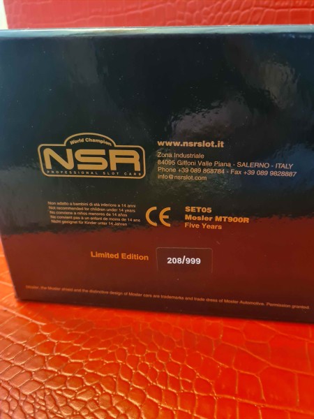  MOSLER MT900R  FIVE YEARS NSR SLOT REF SET 05 