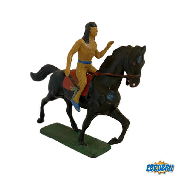 CAVALIER INDIEN HACHE CHEVAL NOIR STARLUX 424