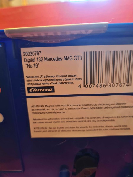 MERCEDES AMG GT3 NO 16 CARRERA DIGITAL 132 REF 30767
