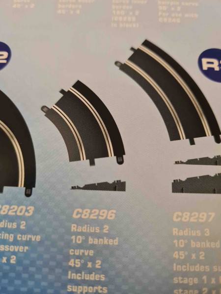 RADIUS 2 C8296 SANS BOITE SCALEXTRIC SANS SUPPORTS 