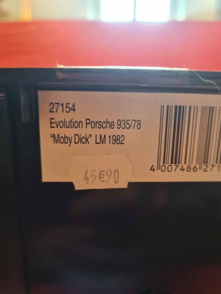 EVOLUTION PORSCHE 935/78 MOBY DICK LM 1982 CARRERA REF 27154