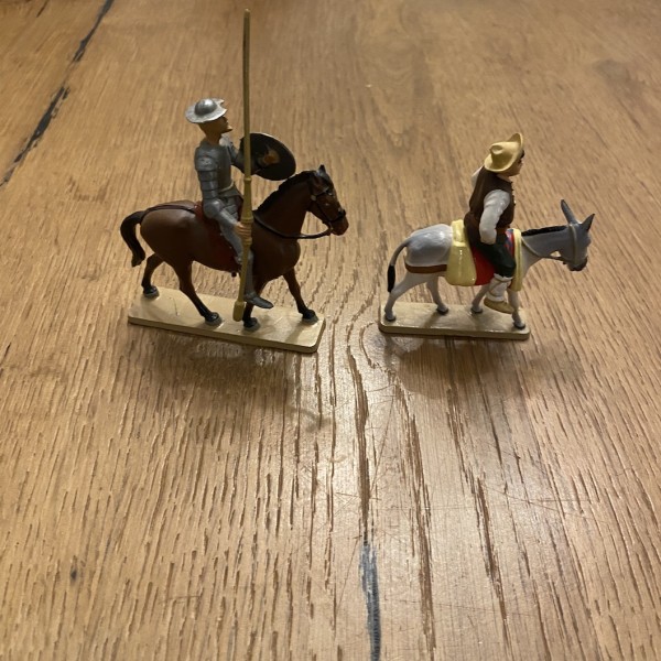 Don Quichotte de la manche et Sancho Pança Starlux série ORTF Rare